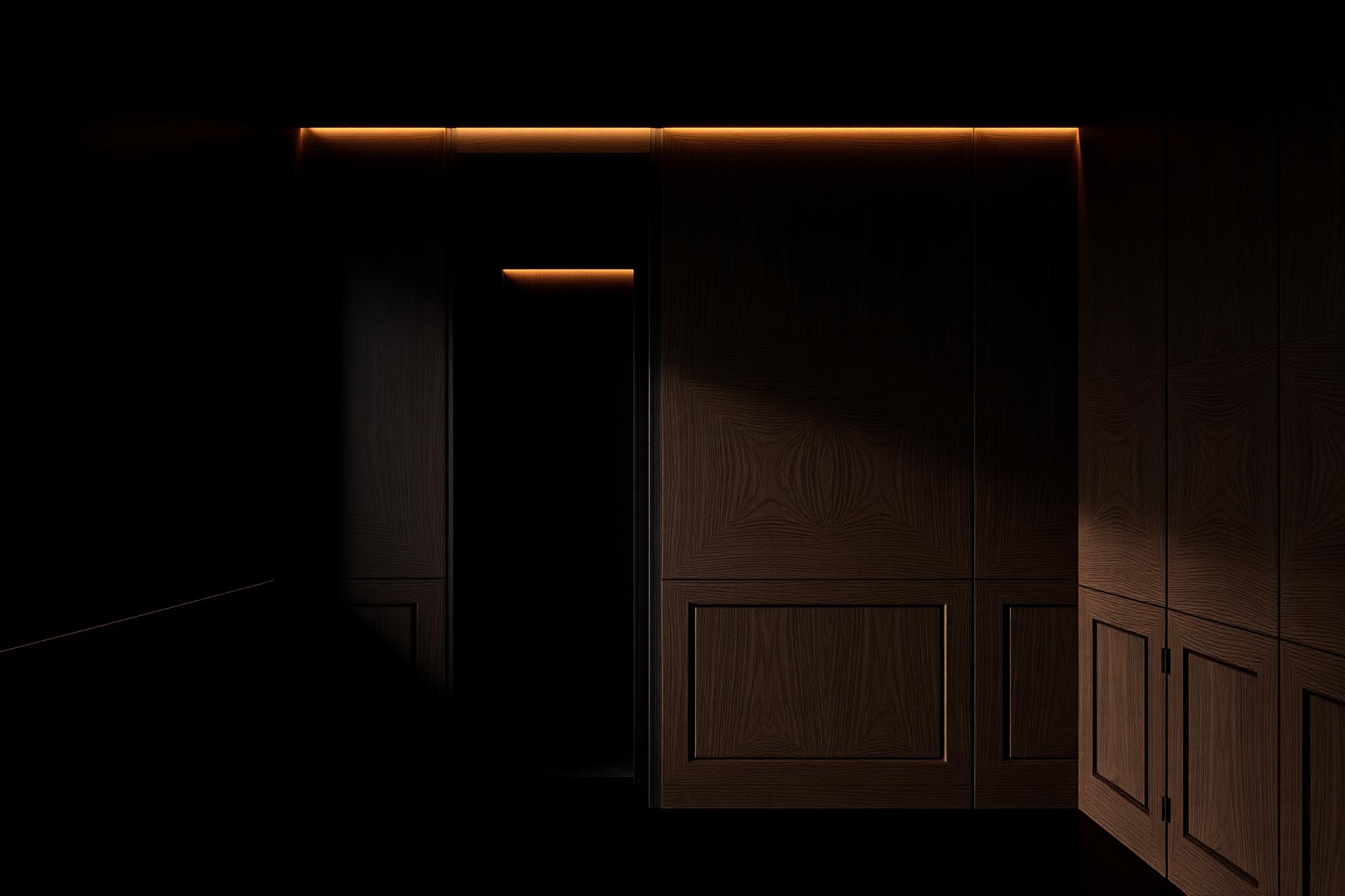 Bespoke dark walnut joinery interior